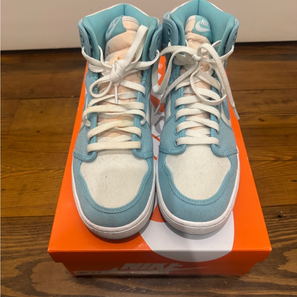 Nike AJKO 1 Aqua and White Athletic Shoes 9 - Picture 2 of 8